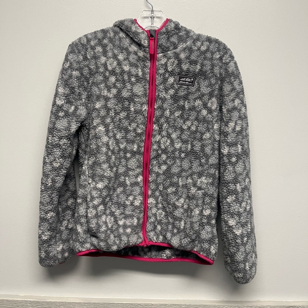 Eddie Bauer Girls Fuzzy Jacket L 14/16